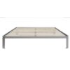 King size Luna Metal Platform Bed Frame with Wood Slats