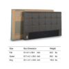 King size Dark Grey Upholstered Platform Bed with Headboard - Image 4