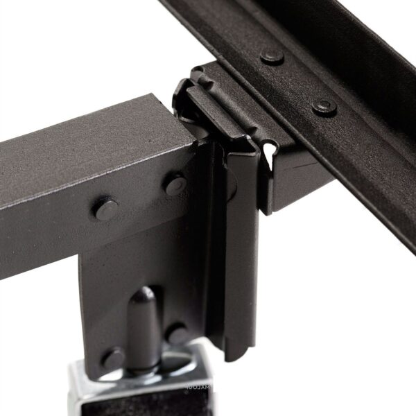 King size Heavy Duty Metal Bed Frame with Locking Rug Roller Casters Wheels - Image 3