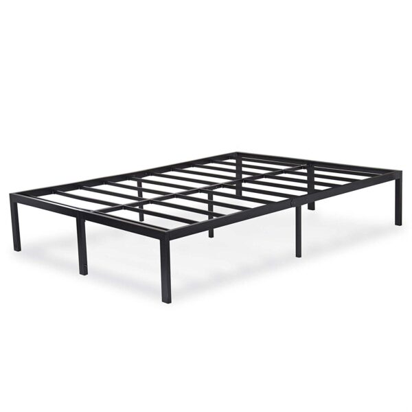 King size Modern Heavy Duty Black Metal Platform Bed Frame - Image 3
