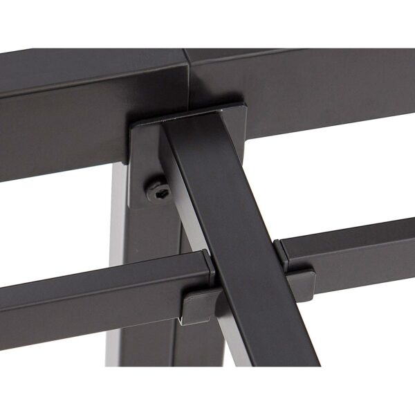 King size Modern Heavy Duty Black Metal Platform Bed Frame - Image 4