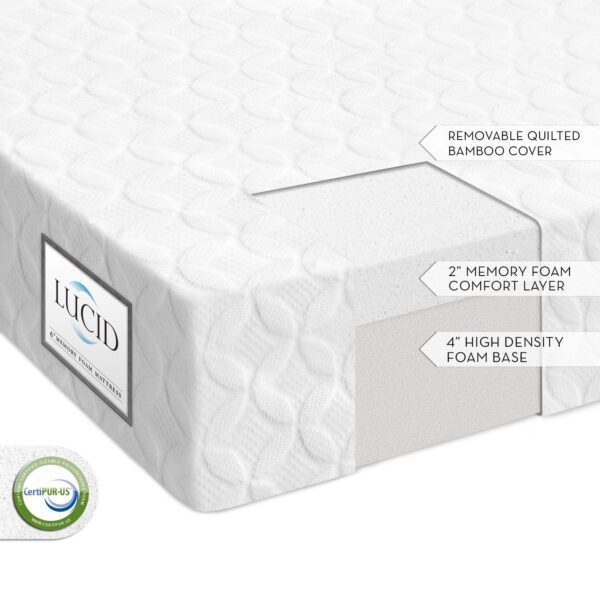 Twin size 6-inch Thick Memory Foam Mattress - Firm - Image 2