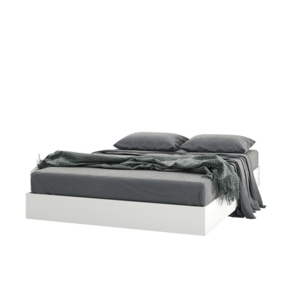 Full Size Modern Floating Style White Platform Bed Frame - Image 2
