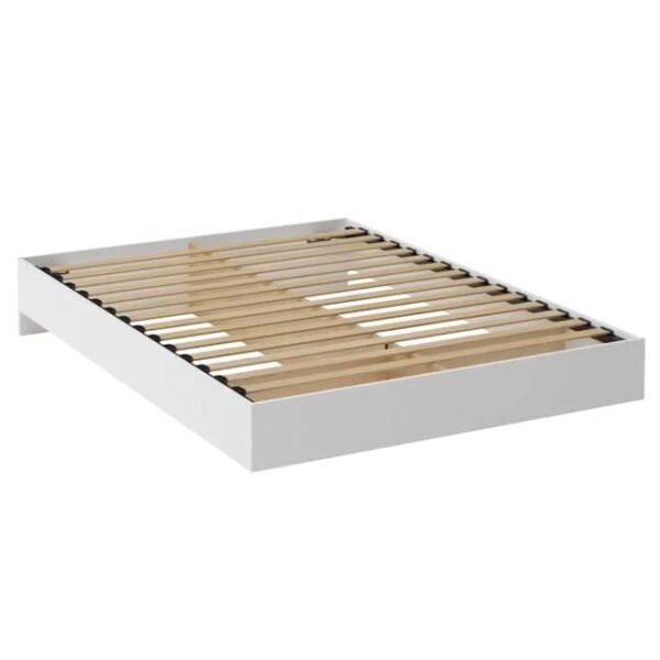 Full Size Modern Floating Style White Platform Bed Frame - Image 5