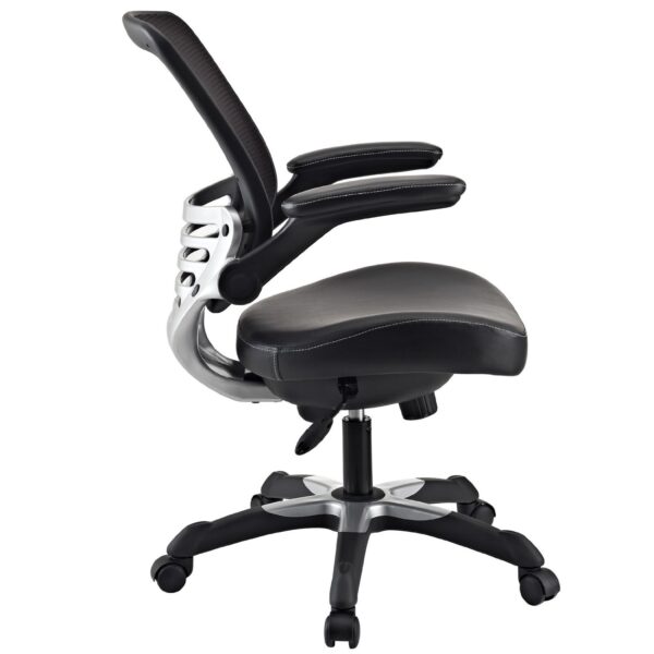 Modern Black Mesh Back Ergonomic Office Chair  with Flip-up Arms - Image 2