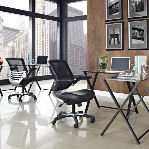 Modern Black Mesh Back Ergonomic Office Chair  with Flip-up Arms - Image 5