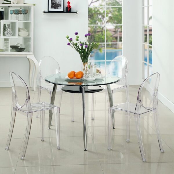 Stackable Clear Acrylic Dining Chair for Indoor or Outdoor Use - Image 4