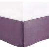 King Size 7 Piece Bed In A Bag Comforter Set Faux Silk Purple Gray Stripes - Image 5