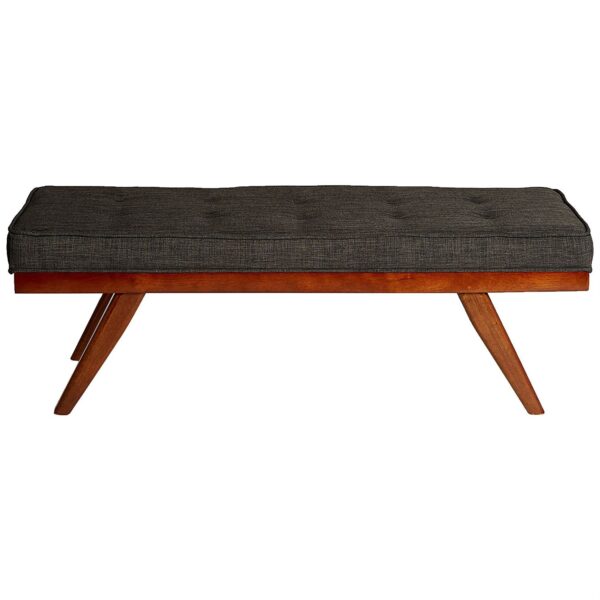 Mid-Century Style 51-inch Accent Bench in Cherry Wood Finish - Image 2