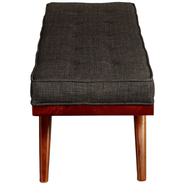 Mid-Century Style 51-inch Accent Bench in Cherry Wood Finish - Image 3