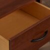 Bedroom 1-Drawer Nightstand End Table in Medium Brown Wood Finish - Image 4