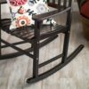 Indoor/Outdoor Patio Porch Black Slat Rocking Chair - Image 2