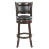 Cappuccino 29-inch Swivel Barstool with Faux Leather Cushion Seat - Image 2