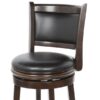 Cappuccino 29-inch Swivel Barstool with Faux Leather Cushion Seat - Image 3