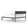 Full Size Grey Soft Fabric Metal Headboard Platform Bed Wooden Slats - Image 4