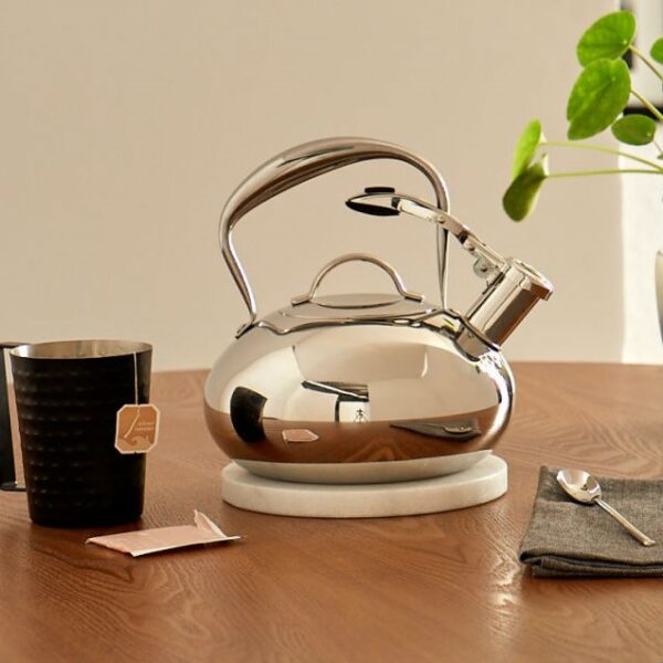 Modern Industrial Stainless Steel 2-qt. Mirrored Tea Kettle - Image 2