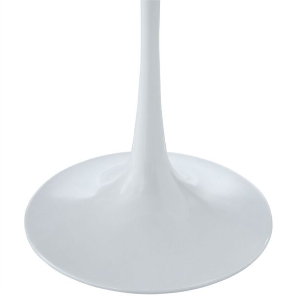 Mid Century Modern Classic 20-inch Round Side Dining Table in White - Image 3