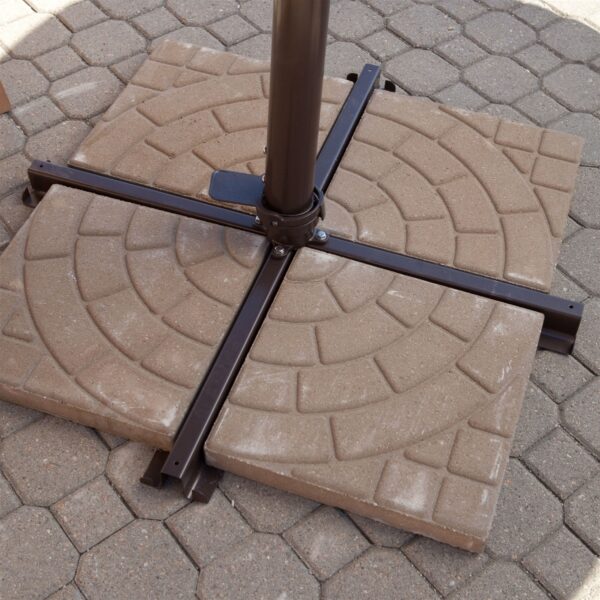 Modern 8.5-Ft Offset Cantilever Square Patio Umbrella  with Mocha Shade - Image 3