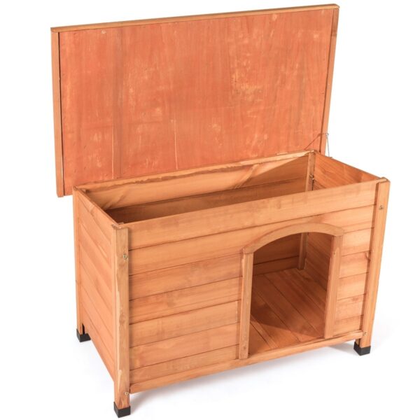 Medium size Outdoor Dog House with Hinged Asphalt Roof - Image 3
