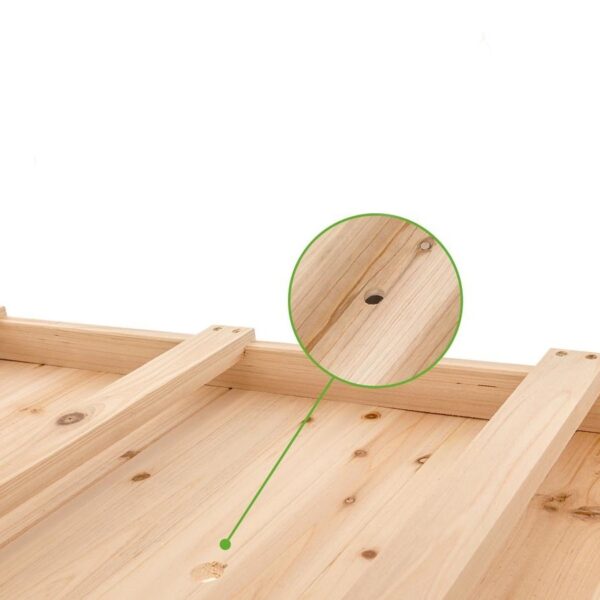 Solid Wood Locking Wheels Raised Mobile Garden Wood Planter Elevated Planter - Image 5
