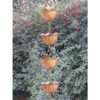 Lotus Flower 8.5-Ft Pure Copper Rain Chain for Rainwater Downspout - Image 2