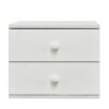 Modern White Wood 2-Drawer Accent End Table Nightstand - Image 2