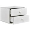 Modern White Wood 2-Drawer Accent End Table Nightstand - Image 4