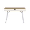 Modern Heavy Duty Laptop Computer Desk with Storage Drawer in Pine Wood Finish - Image 2