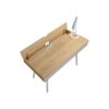 Modern Heavy Duty Laptop Computer Desk with Storage Drawer in Pine Wood Finish - Image 5