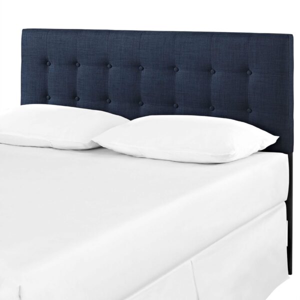 Full size Navy Fabric Modern Upholstered Headboard - Image 2