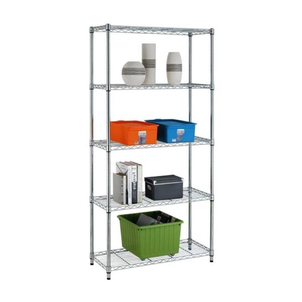 Heavy Duty 5-Shelf Metal Storage Rack Shelving Unit - Image 2