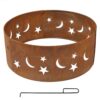 Moon Stars 30-inch Round Steel Outdoor Fire Pit with Rust-like Finish - Image 3