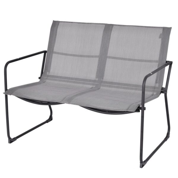 Outdoor Black Steel Frame 4-Piece Patio Furniture Set - Image 4