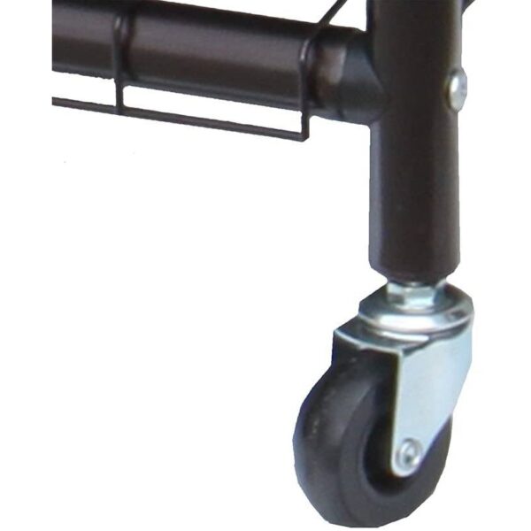 Bronze Black 3-Bag Laundry Sorter Hamper with Adjustable Clothes Hanging Bar - Image 4