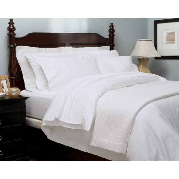 Full size 400-Thread Count Egyptian Cotton Sheet Set in White - Image 3