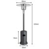 Portable Wheeled Patio Propane Standing LP Gas Heater - Image 5