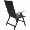Outdoor Heavy Duty Folding Rattan Patio Chair with Wood Armrest - Image 3