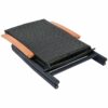 Outdoor Heavy Duty Folding Rattan Patio Chair with Wood Armrest - Image 4