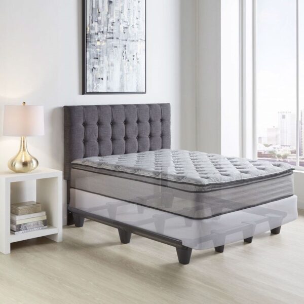 Heavy Duty Metal Bed Frame in Charcoal Finish - Full Queen King California King - Image 3