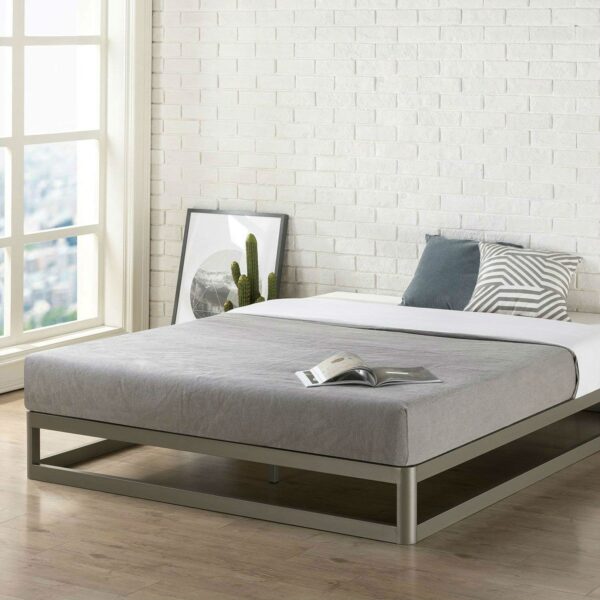 Twin size Modern Heavy Duty Low Profile Metal Platform Bed Frame - Image 2