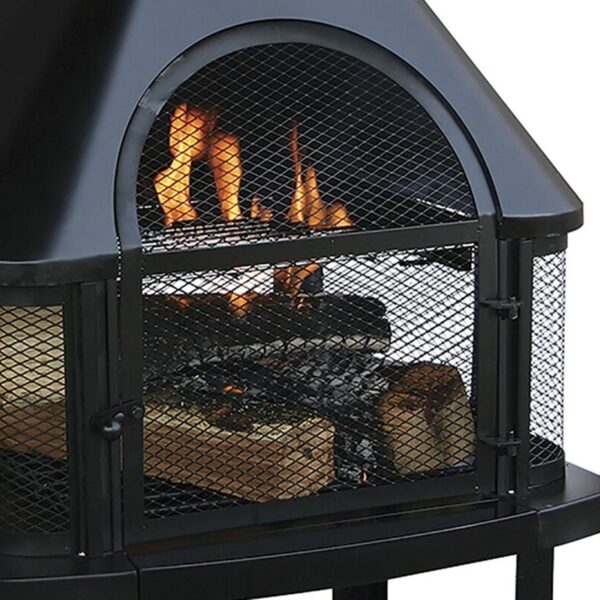 Heavy Duty Steel Wood Burning Pagoda Chiminea - Image 2