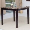 Counter Height 5-Piece Dining Set with Faux Marble Top Table and 4 Faux Leather Chairs - Image 2