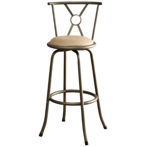 Set of 2- Adjustable Height Padded Seat Barstools - Image 3