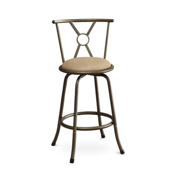 Set of 2- Adjustable Height Padded Seat Barstools - Image 4
