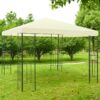 10 x 10 Ft Outdoor Steel Frame Gazebo Shelter with Waterproof Polyester Canopy - Image 3