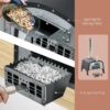 Outdoor Backyard Portable Pizza Oven with Thermometer - Image 3