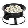 Portable Outdoor Black Metal Propane Fire Pit with Cover and Carry Kit - Image 3