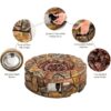 40,000 BTU Outdoor Circle Stone Gas Propane Fire Pit - Image 3