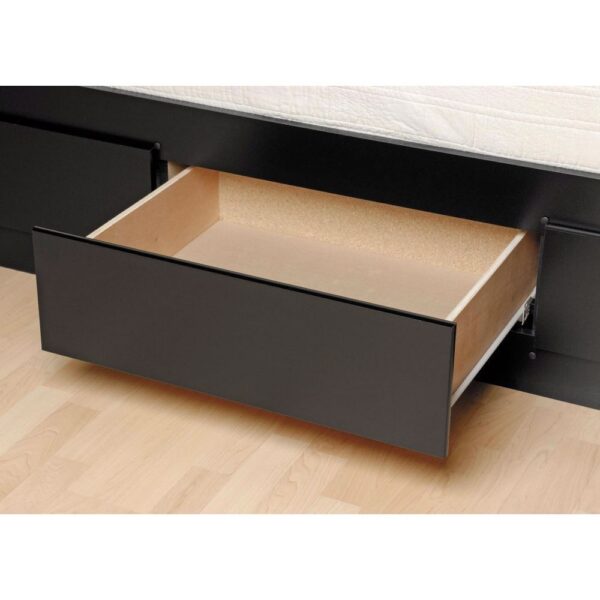 Twin XL Platform Bed Frame with 3 Storage Drawers in Black - Image 3