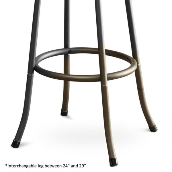 Set of 2 - Adjustable Height Contemporary Swivel Barstool - Image 3